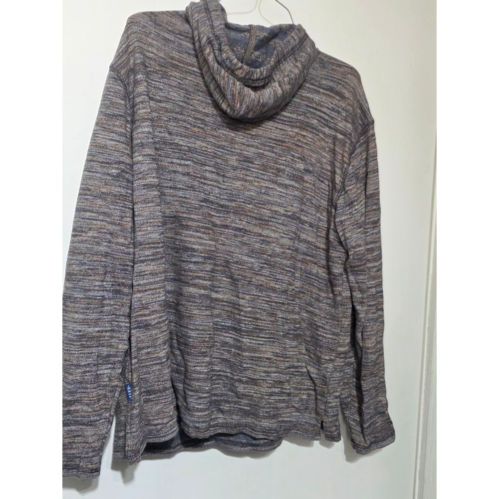 Men's ROWM Brown Blue‎ Marled Hoodie XL